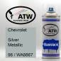 Preview: Chevrolet, Silver Metallic, 96 / WA8867: 400ml Sprühdose, von ATW Autoteile West.